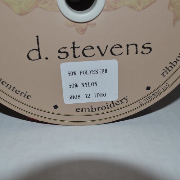 D. Stevens Vintage Ribbon, 4 Inch Embroidered Burlap, 10 Yards – New - Picture 4 of 4